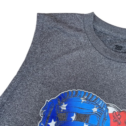 Tek Gear Boys Tank Top Size Medium Gray Athletic Baseball Patriotic Sleeveless - Picture 6 of 9