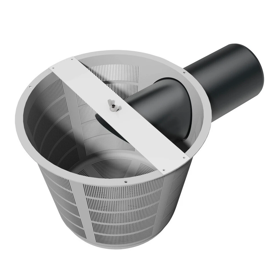 GREENLIFE Filterkorb für Regenwasser-Flachtank Filter Zisterne Erdtank Korbfilter mit Rohr