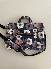 NEW Floral Laptop Computer Messenger Bag Water-Resistant Crossbody Strap