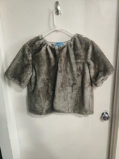 Simply Vera Vera Wang Faux Fur Jacket Size M Cape Style 