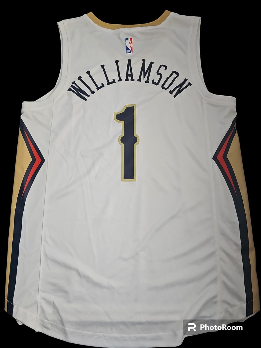 New Orleans Pelicans ZION WILLIAMSON White #1 Jersey Adult Medium