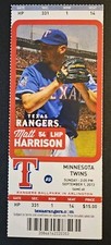 Texas Rangers Minnesota Twins Baseball Ticket 9/1 2013 Jim Adduci Josmil Pinto
