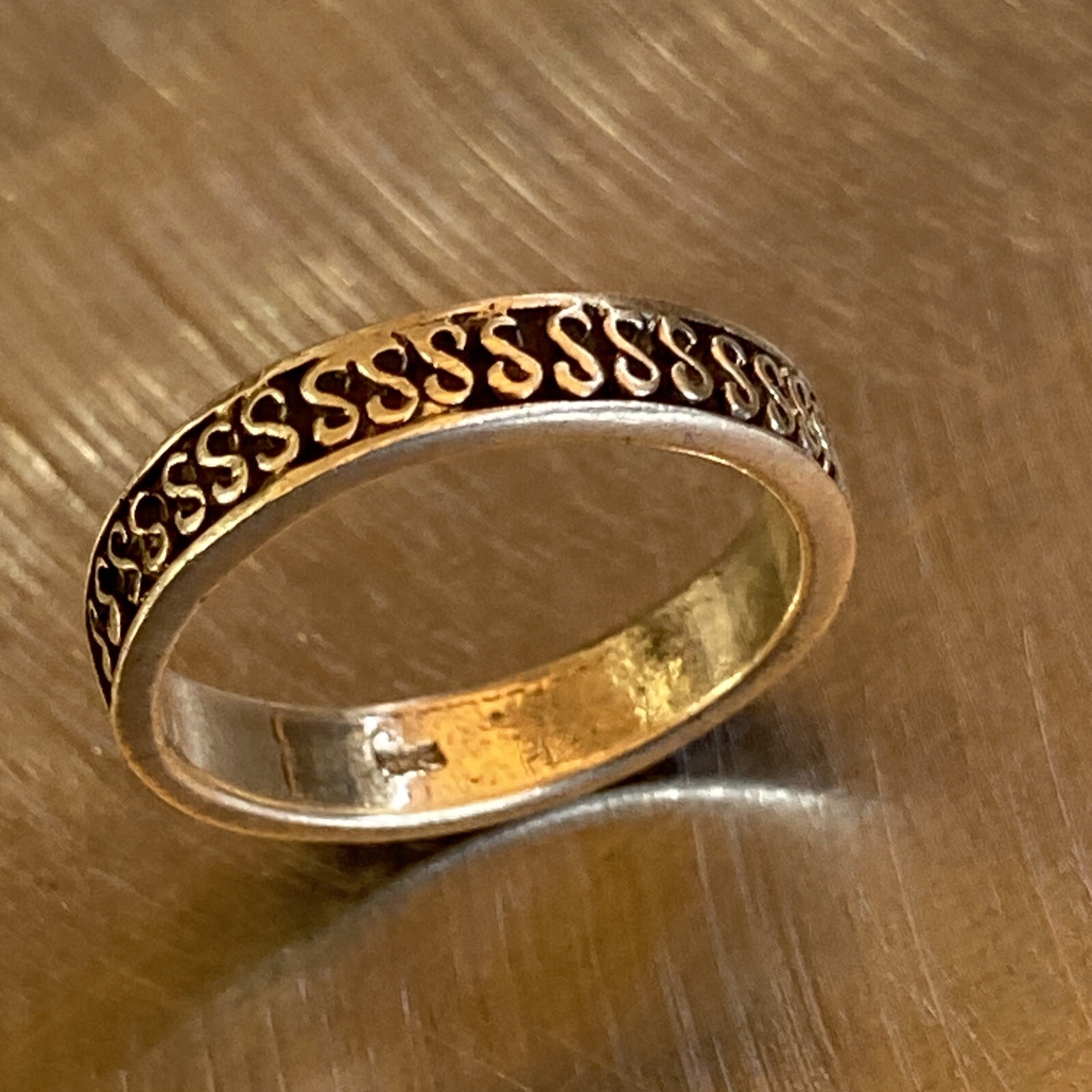 Sterling Silver “S” Swirl Infinity Pattern  Stack… - image 4