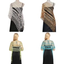 Wedding Party Shawl Sequined Solid Color Shawl Dress Fashion Tassel Women