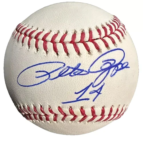 PETE ROSE SIGNED AUTO OMLB REDS 2 BASEBALLS  CARTER X CUSTOM POP ART PSA/DNA****