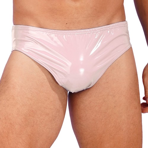 Slip uomo sexy pelle intimo wet look elastico in vita mutande lingerie - Foto 35 di 87