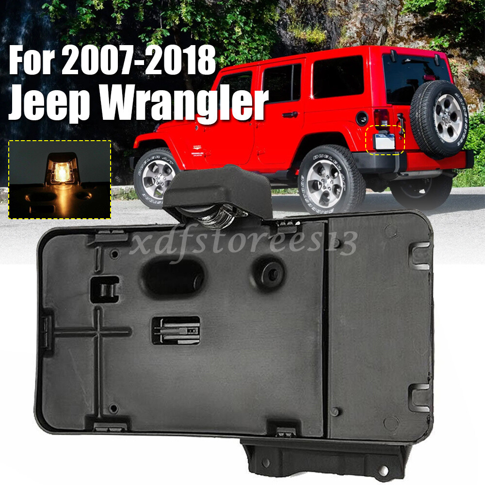 Rear License Plate Holder w/ Light Tag Bracket For Jeep Wrangler JK JKU 2007-18