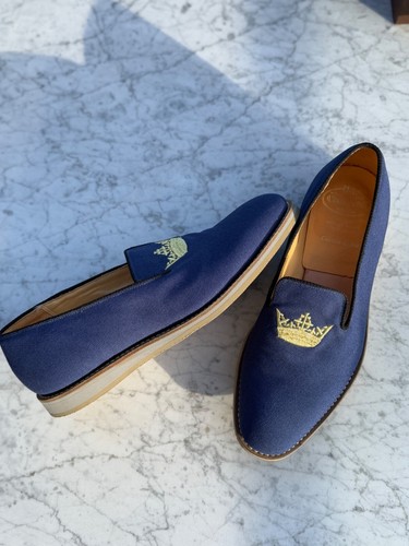 Church's Hawford rubber sole CROWN EMBROIDERED SLIP ON LOAFERS UK7 EU41 US8 - Foto 3 di 8