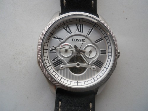 Fossil Men's Automatic black Leather 