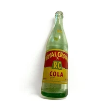 Royal Crown RC Cola Glass Bottle Yellow Red Label Albemarle N.C. (DB3)