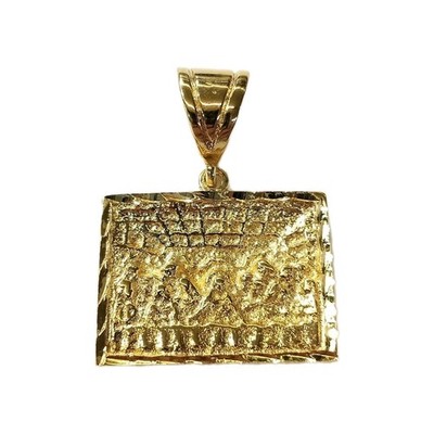 14k18k Small Gold-filled Last Supper Charm Pendant  1''H x1'' W