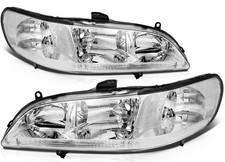 Fits 1998 1999-02 Honda Accord Chrome Headlights Assembly Lamps Front Lr Fits 1998 1999-02 Honda Accord Chrome Headlights Assembly Lamps Front Lr