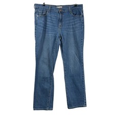 Levis 505 Straight Leg Jeans Womens 16 Medium Blue Medium Wash Denim 5 Pocket