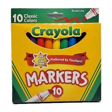 Crayola Broad Line Markers, Classic Colors, Art Supplies, Back To School, 10ct
