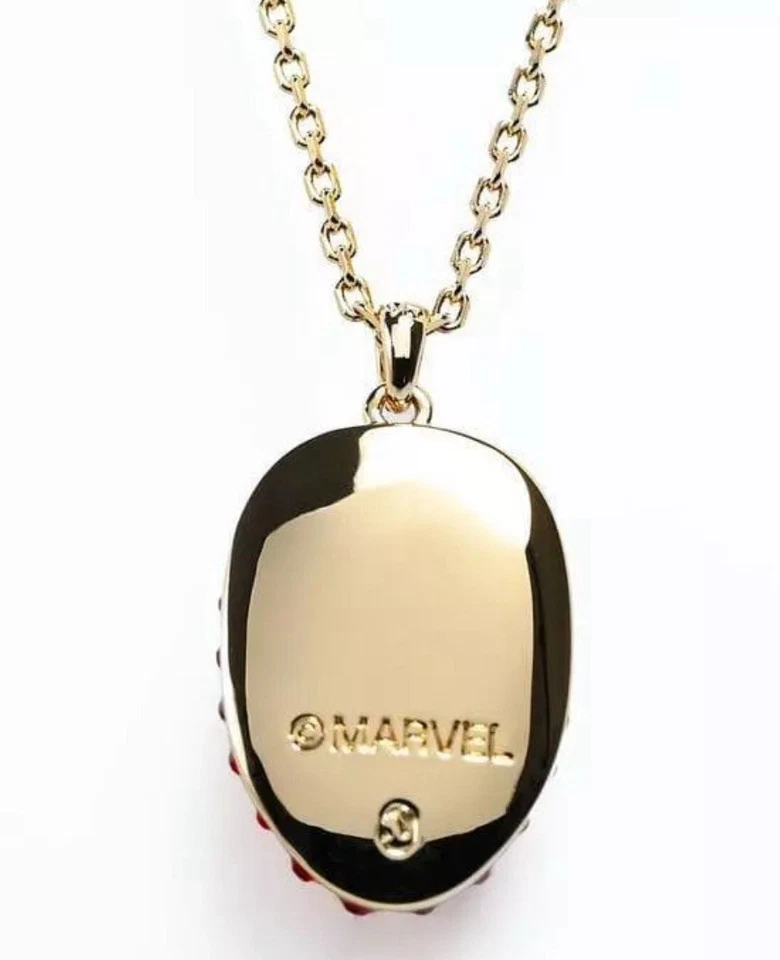 Collar Colgante Swarovski Cristal Marvel Hombre Araña Dorado Rojo Negro 5650576 Nuevo Foto 3 de 4