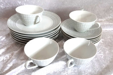 Arzberg Form 2000 Bastdekor Grau Konvolut Tassen,Untere,Kuchenteller