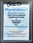 2025 Topps Signature Paolo Banchero Gold (RAW)