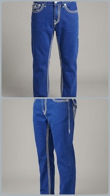 True Religion ストレートデニム ライトブルー True Religion Ricky Super Qt Tundra Blue Wash Flap Straight Jean