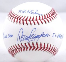 Dave Concepcion Autographed Rawlings OML Baseball w/ Stats - Beckett W Hologram