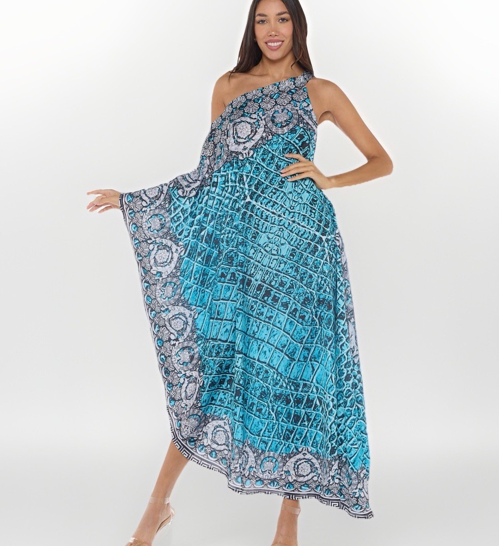 miami blue dress Sky Blue Corset Cutout Long Formal Dress with Slit, Sky Blue / Custom Size main image 1