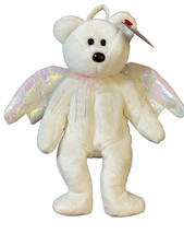 Vintage Ty Beanie Babies Beanie Baby HALO the Angel Bear 1998 Gasport Error