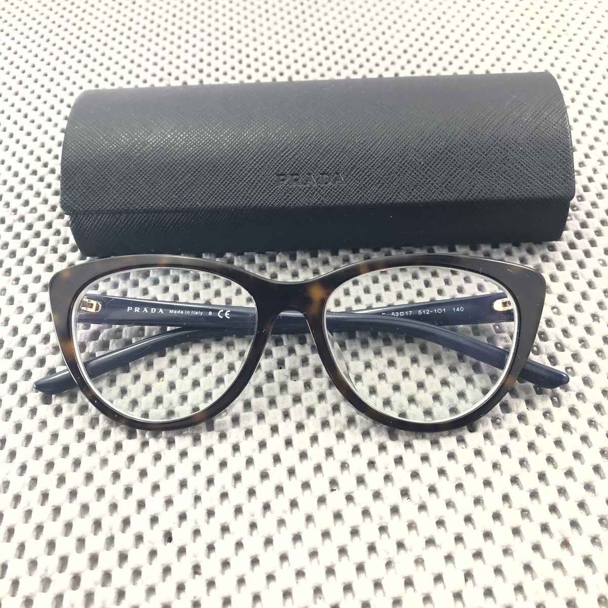 Prada VPR 05X-F Black Navy Tortois Cat Eye size 53/17/140  display picture 3