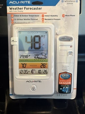 AcuRite Weather Forecaster with Color Display and Wireless Sensor