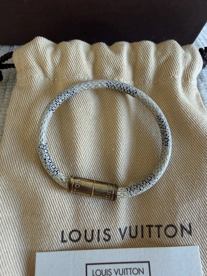 Louis Vuitton Keep It Armband Damier Azur Weiß/Blau M6138F - Bild 3 von 4