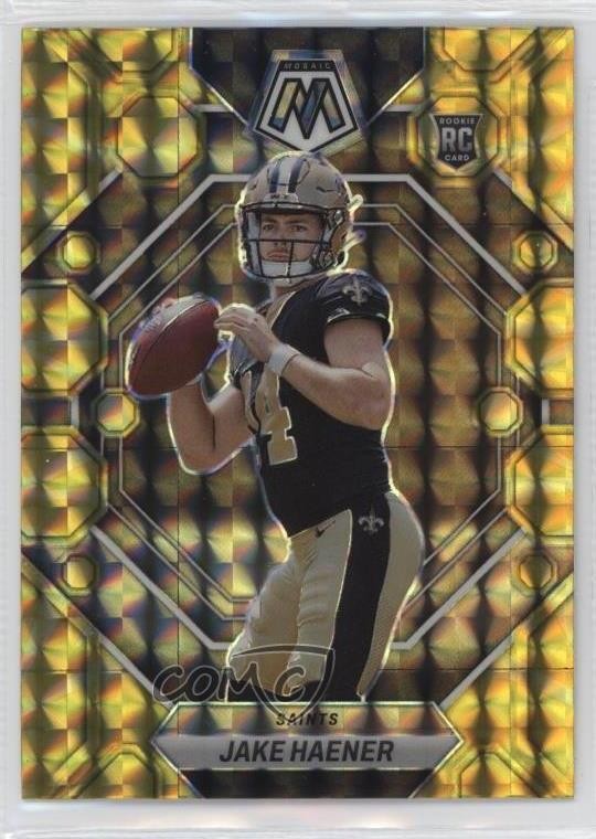 2023 Panini Mosaic Rookies Reactive Yellow Prizm Jake Haener #325 Rookie RC 5u3