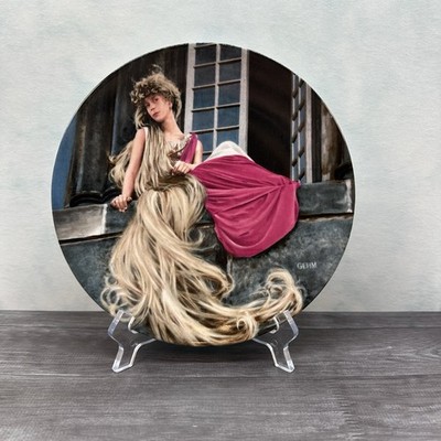 Vintage Grimm's Fairy Tale Numbered Collector Plate Rapunzel