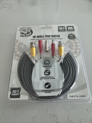 New Night Owl 100  Fire Proof In-Wall Video & Power Extension Cable
