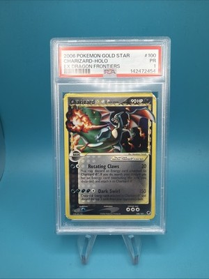2006 POKEMON EX DRAGON FRONTIERS GOLD STAR #100 CHARIZARD-HOLO PSA