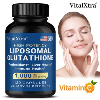 Liposomal Glutathione with VitaminC1000mg 30/60/120Caps For Liver Health Non GMO
