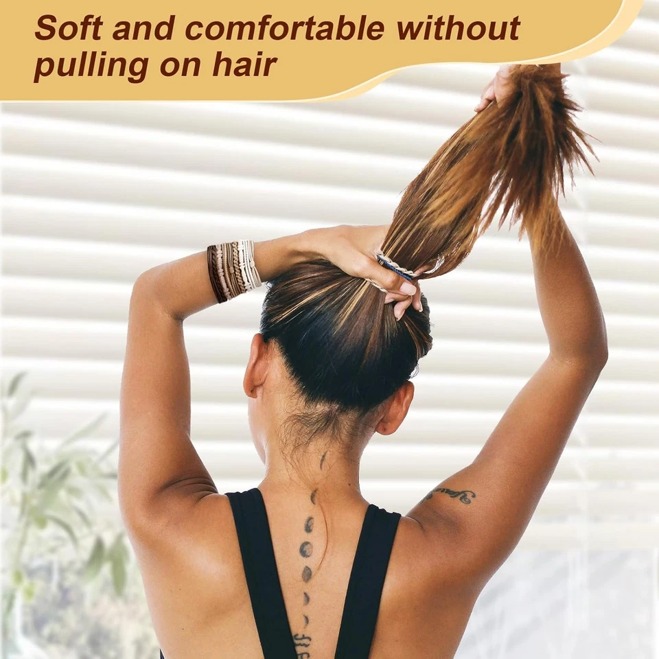 48 PCS Boho Hair Ties, Elastic Hair Tie Bracelets for Women, Cute Hair Ties No D - Image 3 of 4