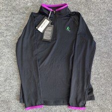 Under Armour Youth Golf Quarter Zip Pullover Black Purple Trim Size Large NWT