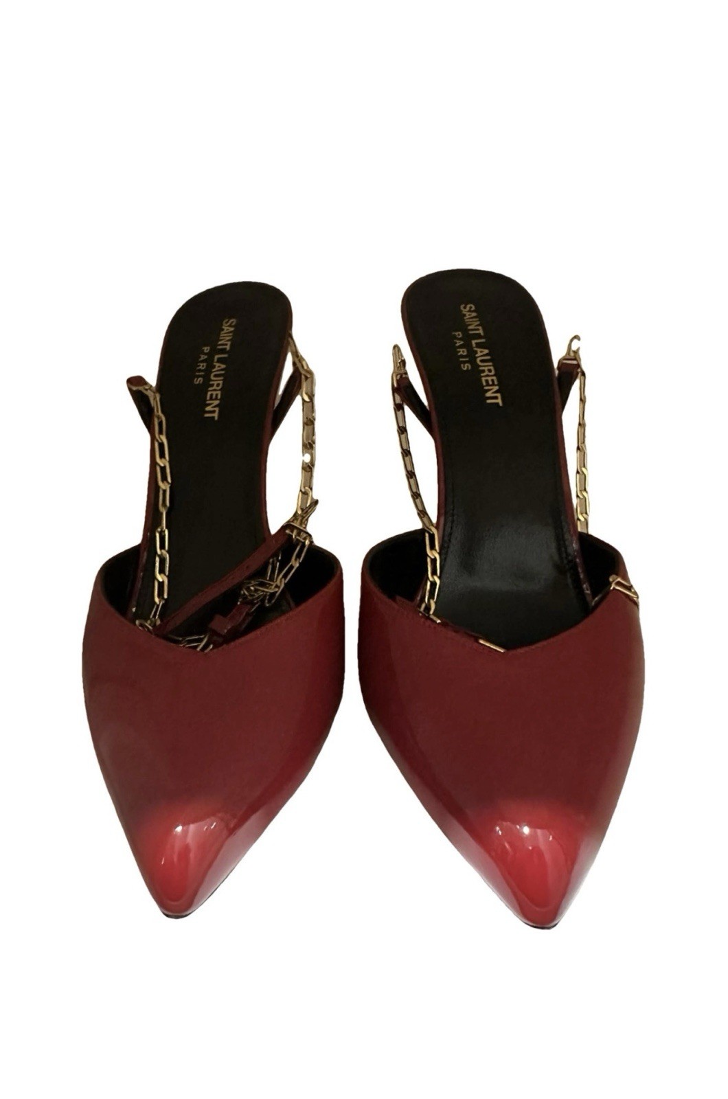 Saint Laurent tacco rosso vernice