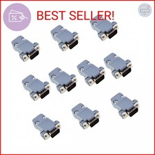 Jienk 10PCS VGA Male DB15 3 Row Solder Cup Connectors Kit, Solder Type D-SUB HD1