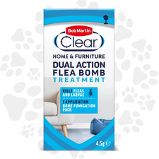 Clear Flea Bomb Fumigator 4.5g | Bob Martin | Kills Fleas & Eggs Fast Indoor