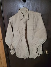 USMC Tan Khaki Long Sleeve Korean War Era Shirt 14 1/2, 32