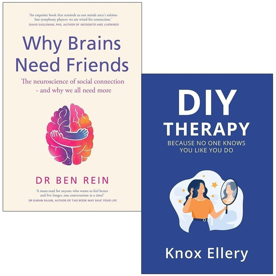 DIY Therapy By Knox Ellery,Why Brains Need Friends By Ben Rein 2 Books Set
