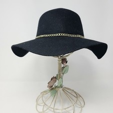 Hat Attack New York Black Wool Bucket Hat wit...