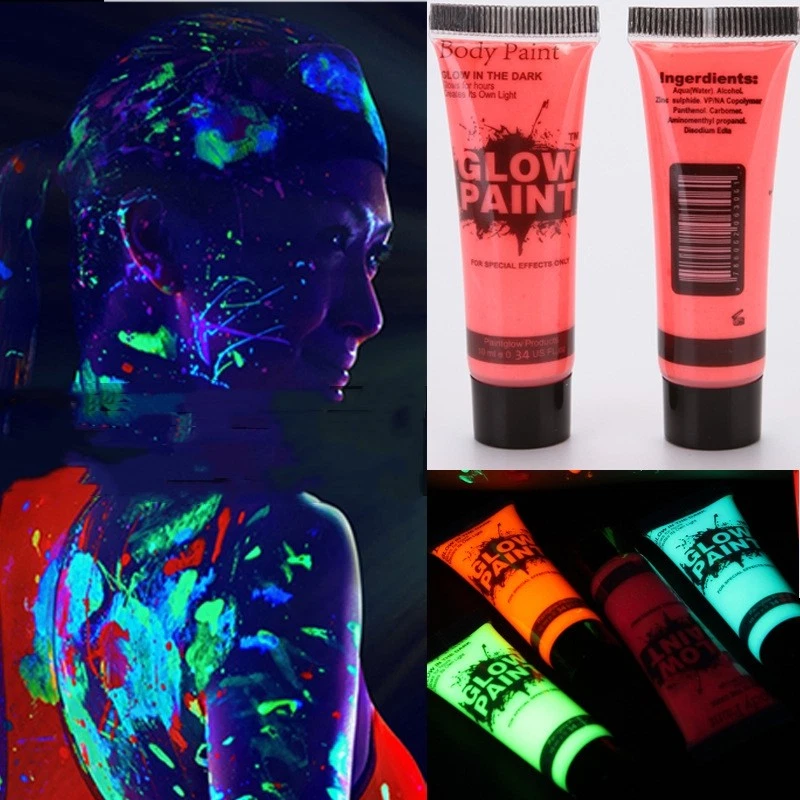 UV Glow Neon Face & Body Paint 25ml Choose Your Colour Super Bright Glow - Image 3 of 4