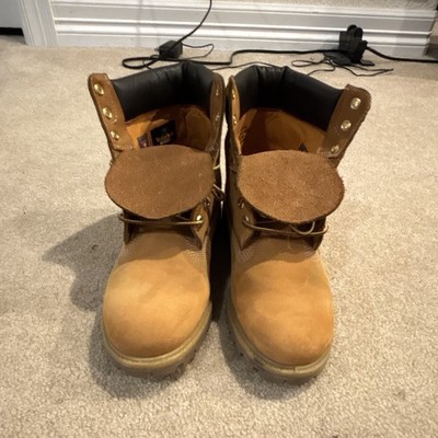 Timberland Men s Wheat Leather Lace-Up Ankle Work Boots Round Toe 10M
