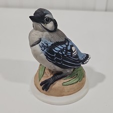 Boehm Baby Blue Jay 436B Handmade Porcelain Bird Figurine Made in USA