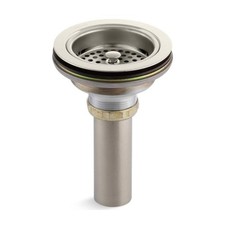 Kohler K-8801-SN Duostrainer 3-1/2" Kitchen Sink Basket Strainers, Polished Nick