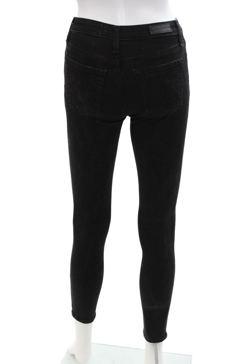 AG-ED Denim Womens Ankle Skinny Jeans Black Mid Rise Size 24 thumbnail 3