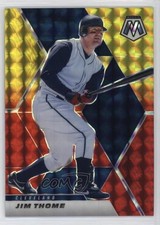 2021 Panini Mosaic Choice Fusion Red & Yellow Prizm 50/64 Jim Thome #155 HOF 3kd