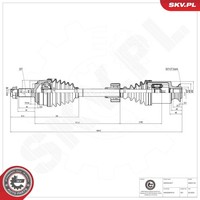 Esen SKV Antriebswelle Gelenkwelle FüR Honda CR-V III RE 2.2I-Dtec 4WD