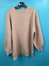 Men's SUCOLAN Pinkish-Red & White Knit Pullover Sweater Sz L (NWT)