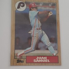 Topps 1987 Juan Samuel #255 Philadelphia Phillies Baseball Card - Base Set